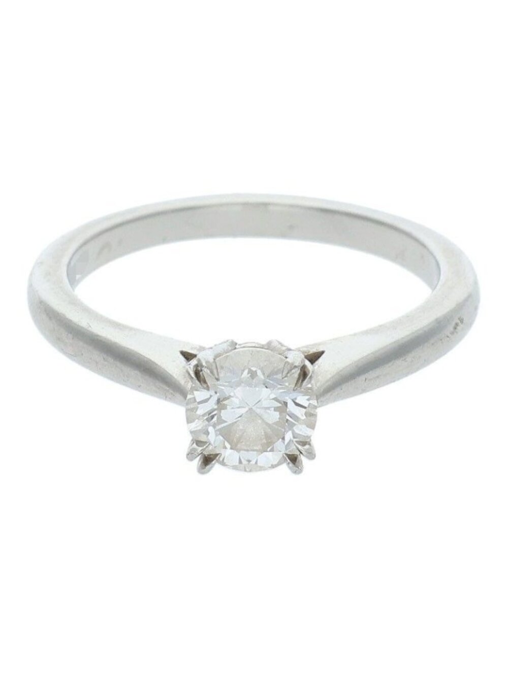 Harry Winston Solitaire Diamond Ring Silver Clear